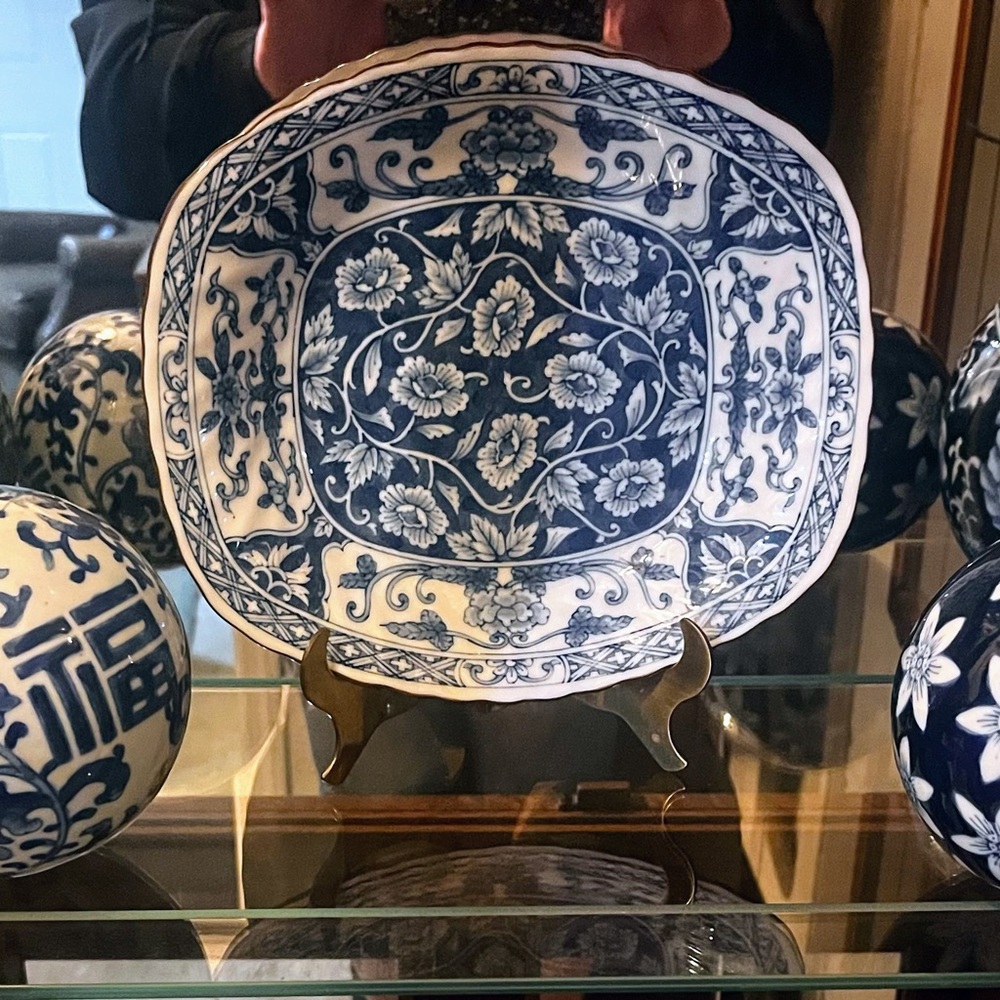 Chinese plate by Andrea 4 Chinese balls very rare